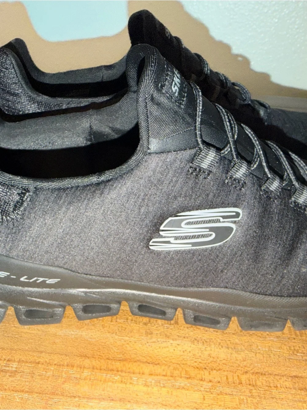 Skechers Men's Charcoal Black Slip-On Athletic Sneakers